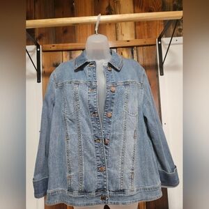 Denim Jacket with Button Details